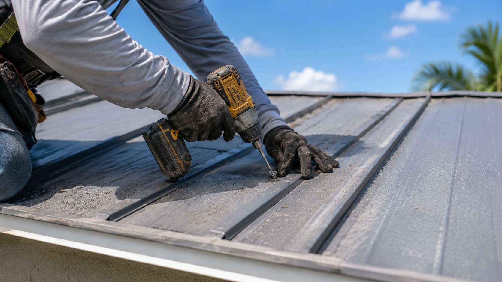 Metal roof repair in Hialeah